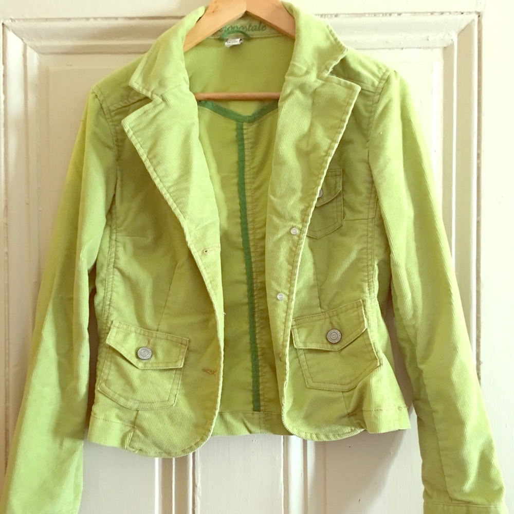 Aeropostale, Bright Green, Corduroy Blazer